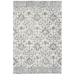 Safavieh Dip Dye 5' x 8' Hand Tufted Wool Rug in Blue and Ivory