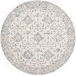 Safavieh Dip Dye 7' Round Hand Tufted Wool Rug in Blue and Ivory