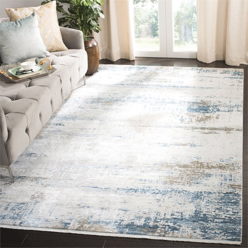 Safavieh Eclipse 4' x 6' Rug in Ivory and Blue