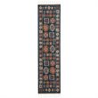 Safavieh Farmhouse 2' x 8' Runner Rug in Navy and Orange