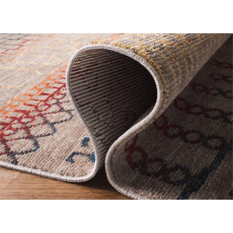 Safavieh Farmhouse 9' x 12' Rug in Navy and Orange