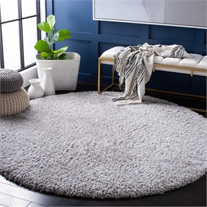 Safavieh Flokati 6'7&quot Round Rug in Light Gray