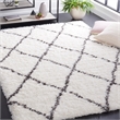 Safavieh Flokati 4' x 6' Rug in Ivory and Dark Gray