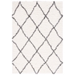 Safavieh Flokati 4' x 6' Rug in Ivory and Dark Gray