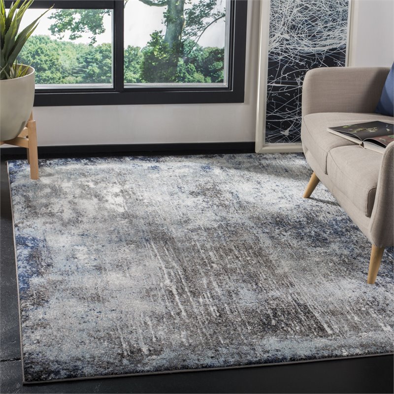 Safavieh Galaxy 9' x 12' Rug in Charcoal and Blue eBay