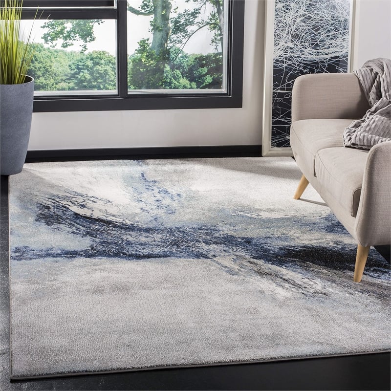 Safavieh Galaxy 4' x 6' Rug in Blue and Gray