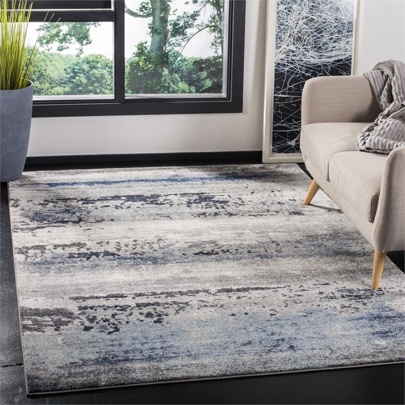 Safavieh Galaxy 4' x 6' Rug in Gray and Blue