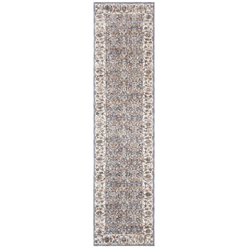 Safavieh Heirloom 2' x 8' Runner Rug in Ivory and Blue
