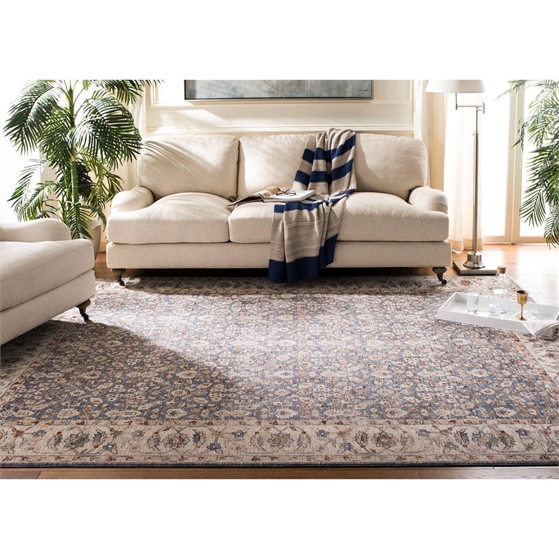 Safavieh Heirloom 9' x 12' Rug in Ivory and Blue