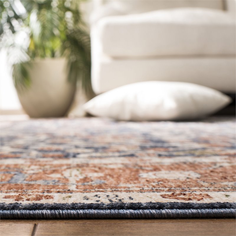 Safavieh Heirloom 4' x 6' Rug in Navy and Beige