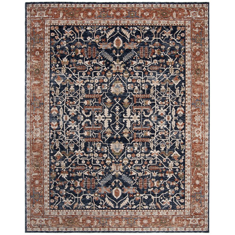 Safavieh Heirloom 8' x 10' Rug in Navy and Beige