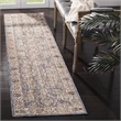 Safavieh Heirloom 2' x 8' Runner Rug in Light Blue and Beige