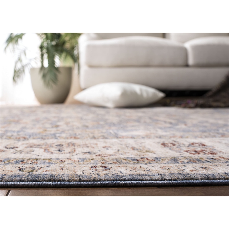 Safavieh Heirloom 2' x 8' Runner Rug in Light Blue and Beige