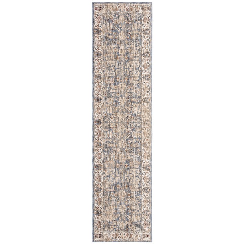 Details About Safavieh Heirloom 2 X 8 Runner Rug In Light Blue And Beige