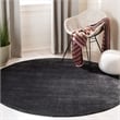 Safavieh Himalaya 6' Round Hand Tufted Wool Rug in Black