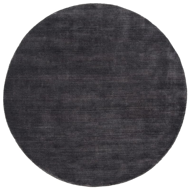 Safavieh Himalaya 6' Round Hand Tufted Wool Rug in Black