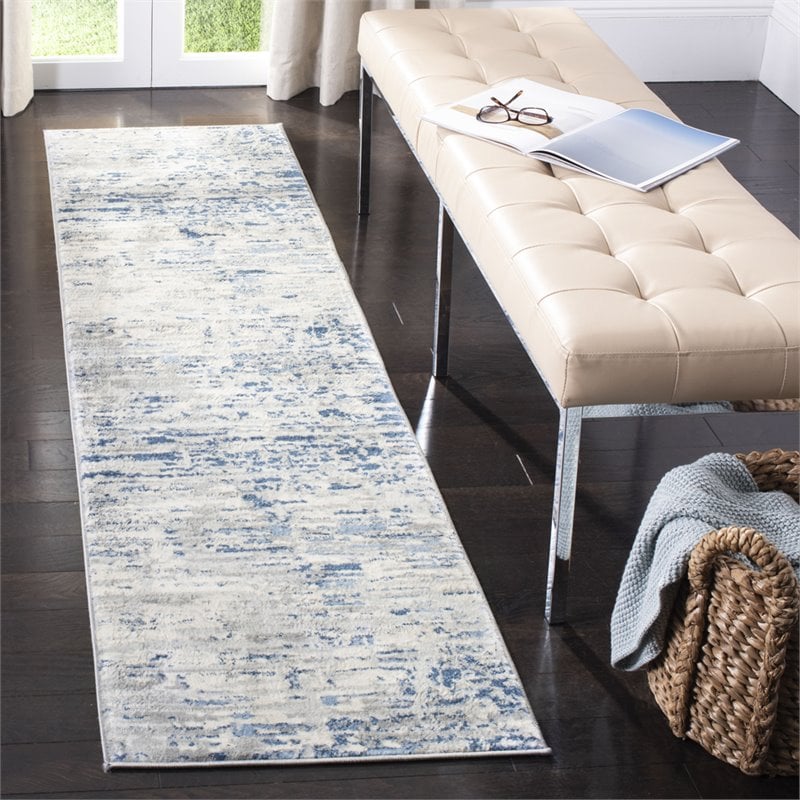 Safavieh Jasper 2' x 8' Runner Rug in Gray and Blue