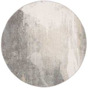 Safavieh Jasper 6'7&quot Round Rug in Gray and Gold