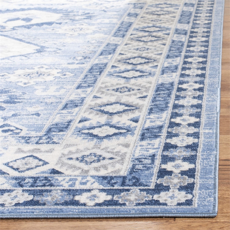 Safavieh Kazak 9' x 12' Rug in Blue and Ivory