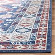 Safavieh Kazak 2' x 8' Runner Rug in Navy and Red