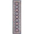 Safavieh Kazak 2' x 8' Runner Rug in Navy and Red