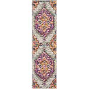 Safavieh Madison 2'3&quot x 12' Runner Rug in Blue and Fuchsia