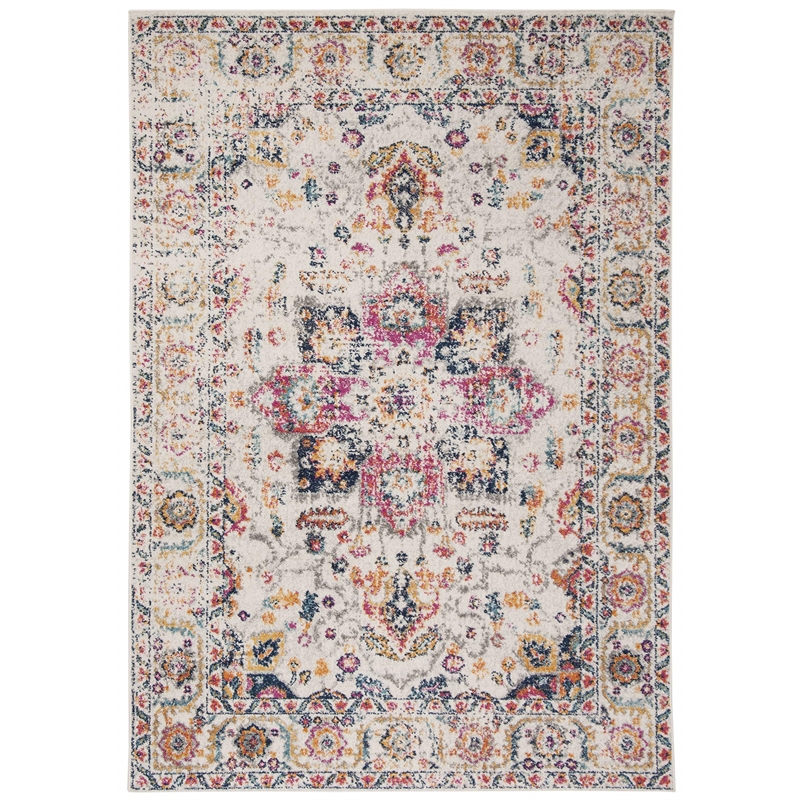 Safavieh Madison 9' x 12' Rug in Fuchsia and Ivory