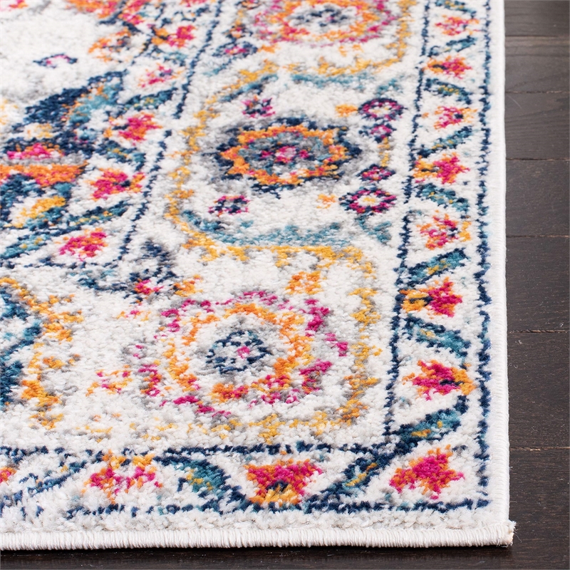 Safavieh Madison 9' x 12' Rug in Fuchsia and Ivory