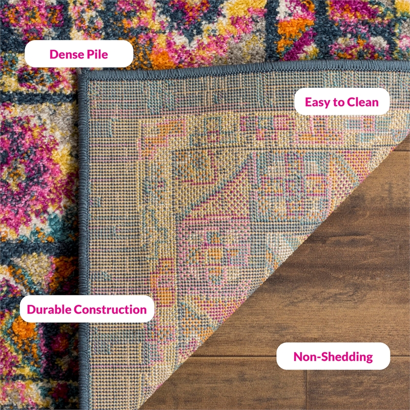 Safavieh Madison 10' x 14' Rug in Blue and Fuchsia