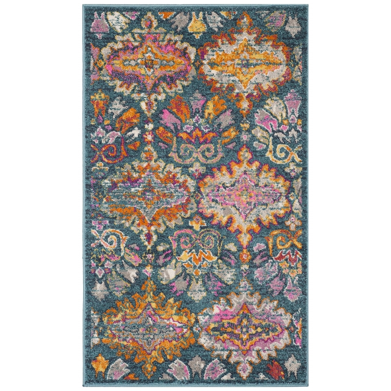 Safavieh Madison 10' x 14' Rug in Blue and Orange