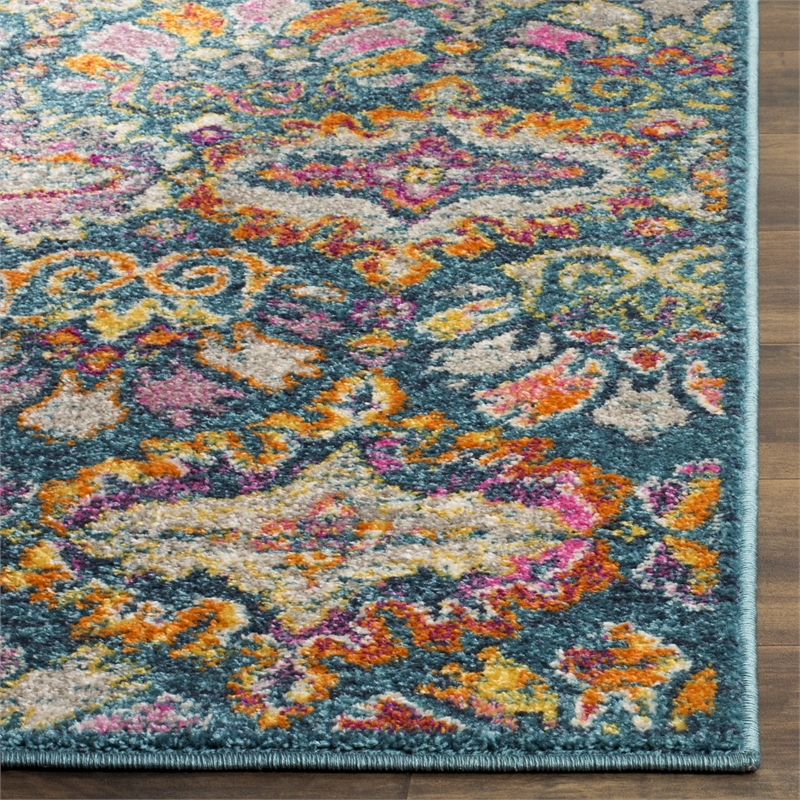 Safavieh Madison 10' x 14' Rug in Blue and Orange