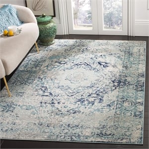 Safavieh Madison 10' x 14' Rug in Ivory and Blue