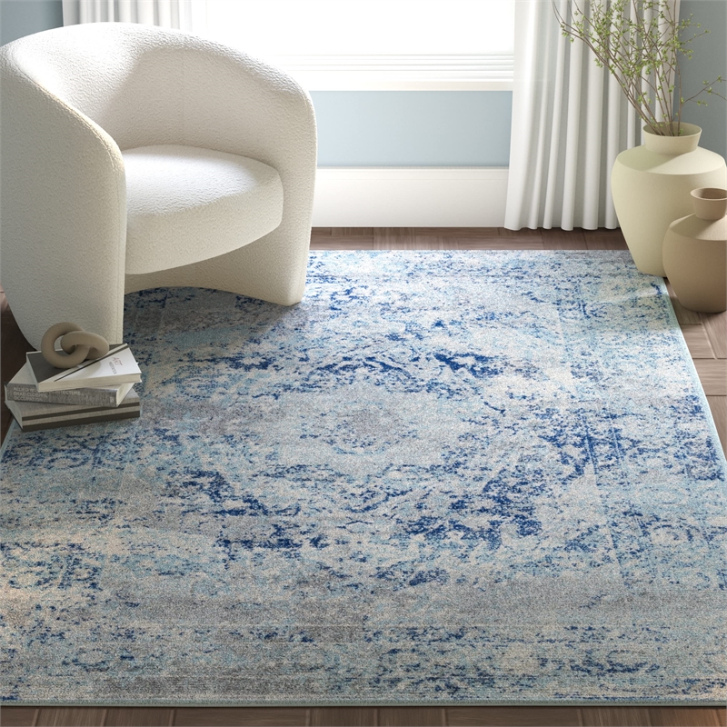 Safavieh Madison 10' x 14' Rug in Ivory and Blue