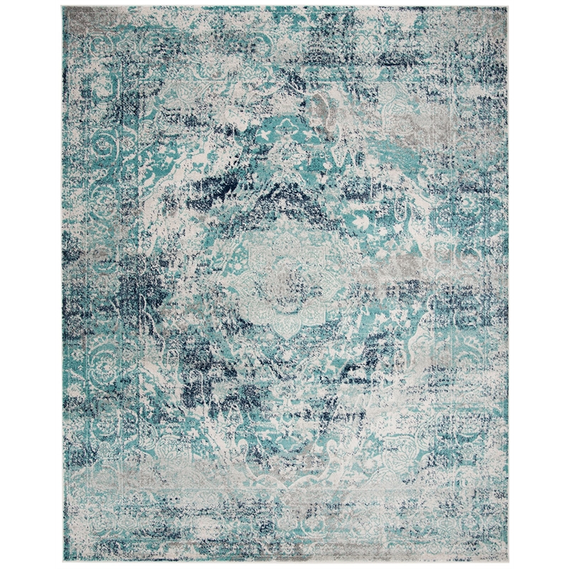 Safavieh Madison 10' x 14' Rug in Ivory and Blue