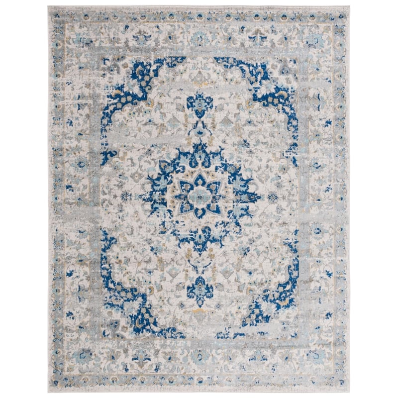 Safavieh Madison 10' x 14' Rug in Ivory and Blue