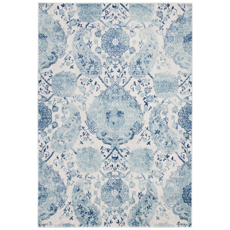 Safavieh Madison 4' x 6' Rug in Ivory and Turquoise