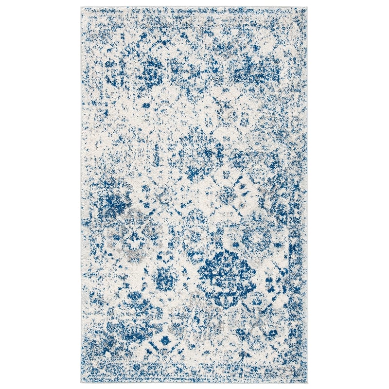 Safavieh Madison 3' x 5' Rug in White and Royal Blue
