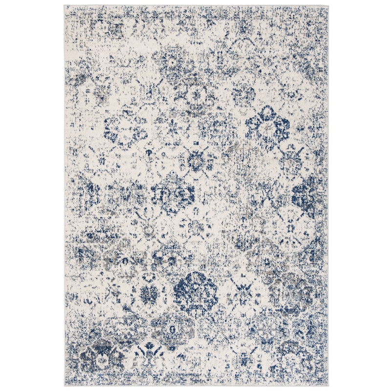 Safavieh Madison 4' x 6' Rug in White and Royal Blue
