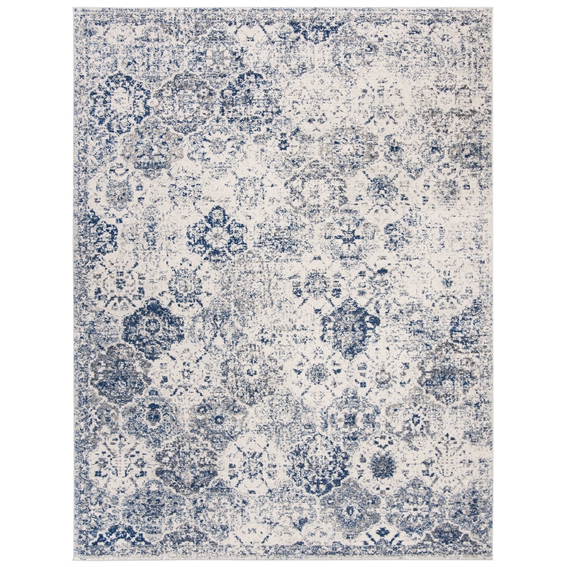 Safavieh Madison 9' x 12' Rug in White and Royal Blue