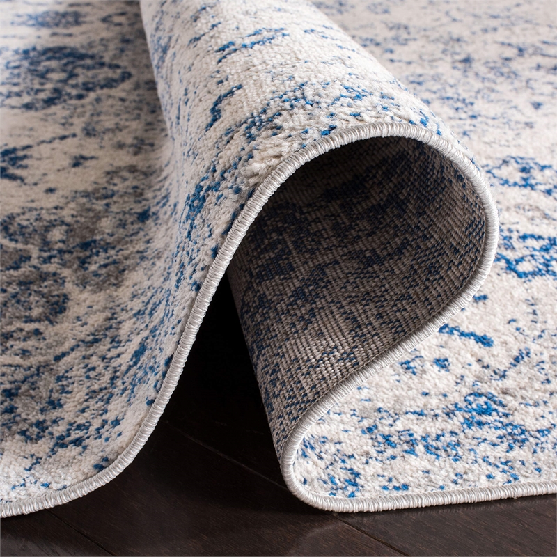 Safavieh Madison 9' x 12' Rug in White and Royal Blue