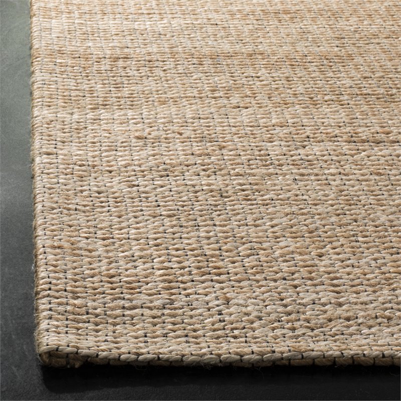 Safavieh Marbella 9' x 12' Hand Loomed Jute Rug in Natural and Ivory