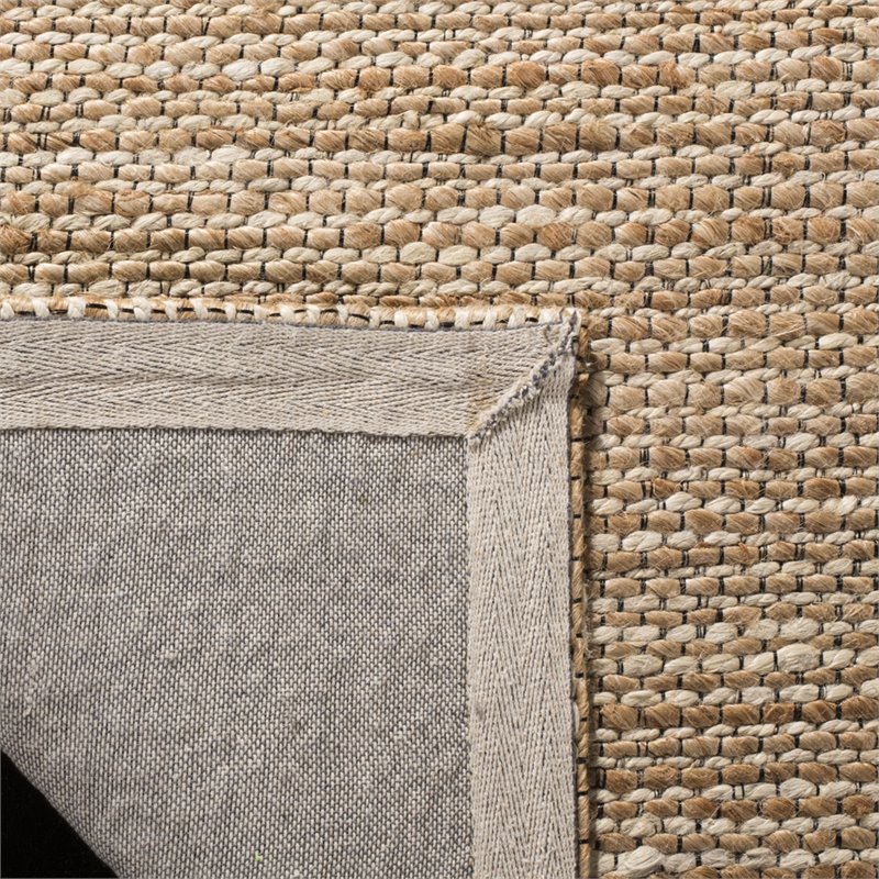 Safavieh Marbella 9' x 12' Hand Loomed Jute Rug in Natural and Ivory
