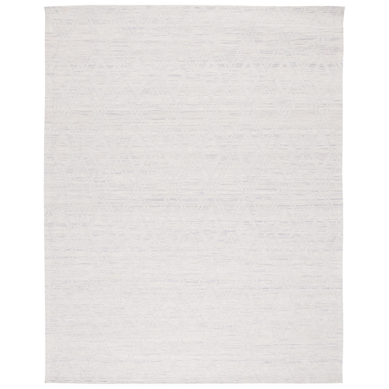Safavieh Marbella 10' x 14' Hand Loomed Wool Rug in Gray and Ivory
