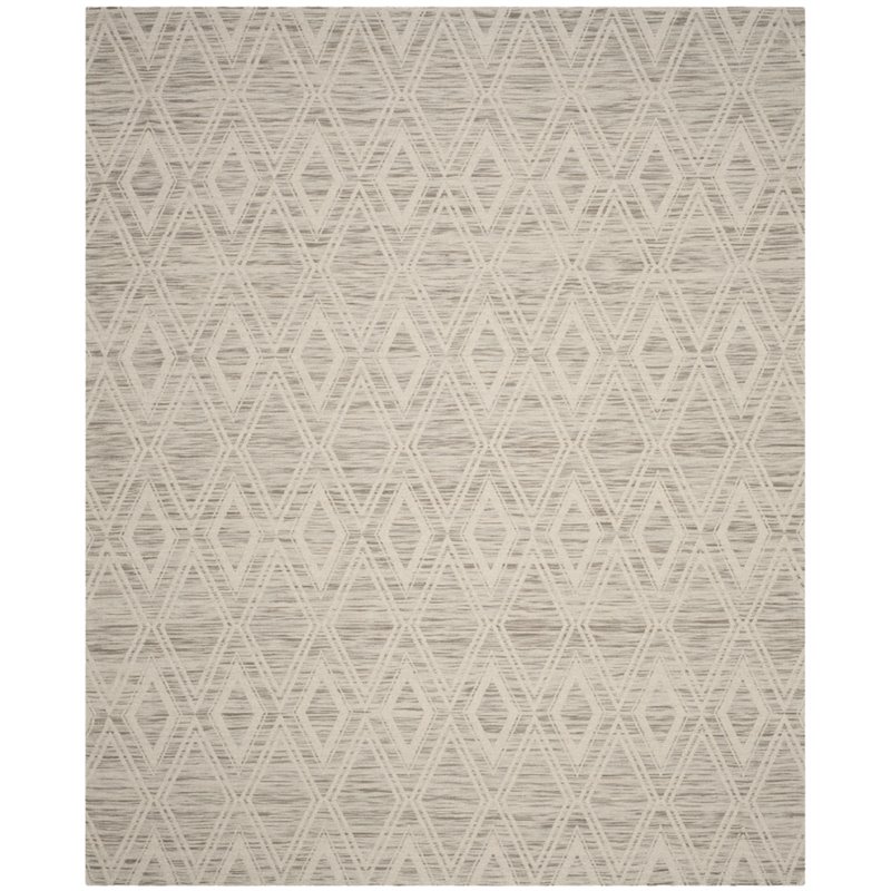 Safavieh Marbella 9' x 12' Hand Loomed Wool Rug in Brown and Ivory