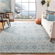 Safavieh Marbella 9' x 12' Hand Loomed Wool Rug in Dark Blue and Ivory