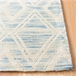 Safavieh Marbella 9' x 12' Hand Loomed Wool Rug in Dark Blue and Ivory