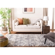 Safavieh Melrose 4' x 6' Shag Rug in Dark Gray and Ivory