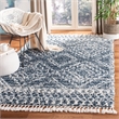 Safavieh Melrose 4' x 6' Shag Rug in Navy and Ivory