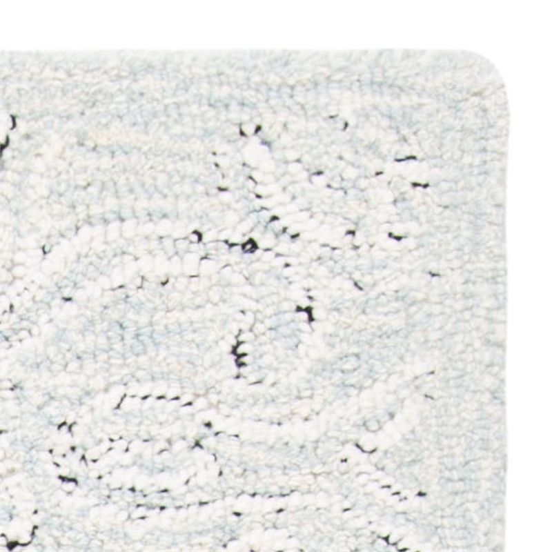 Safavieh Micro-Loop 4' x 6' Hand Tufted Wool Rug in Gray and Ivory