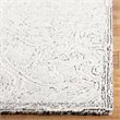 Safavieh Micro-Loop 5' x 8' Hand Tufted Wool Rug in Gray and Ivory